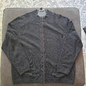 Tommy Bahama Men's Gray Reversible Full Zip Fleece Jacket Size XXL